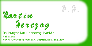 martin herczog business card